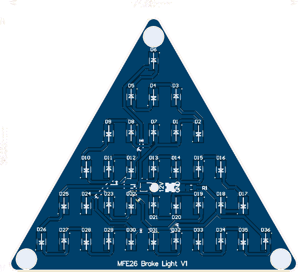 Triangular brakelight board