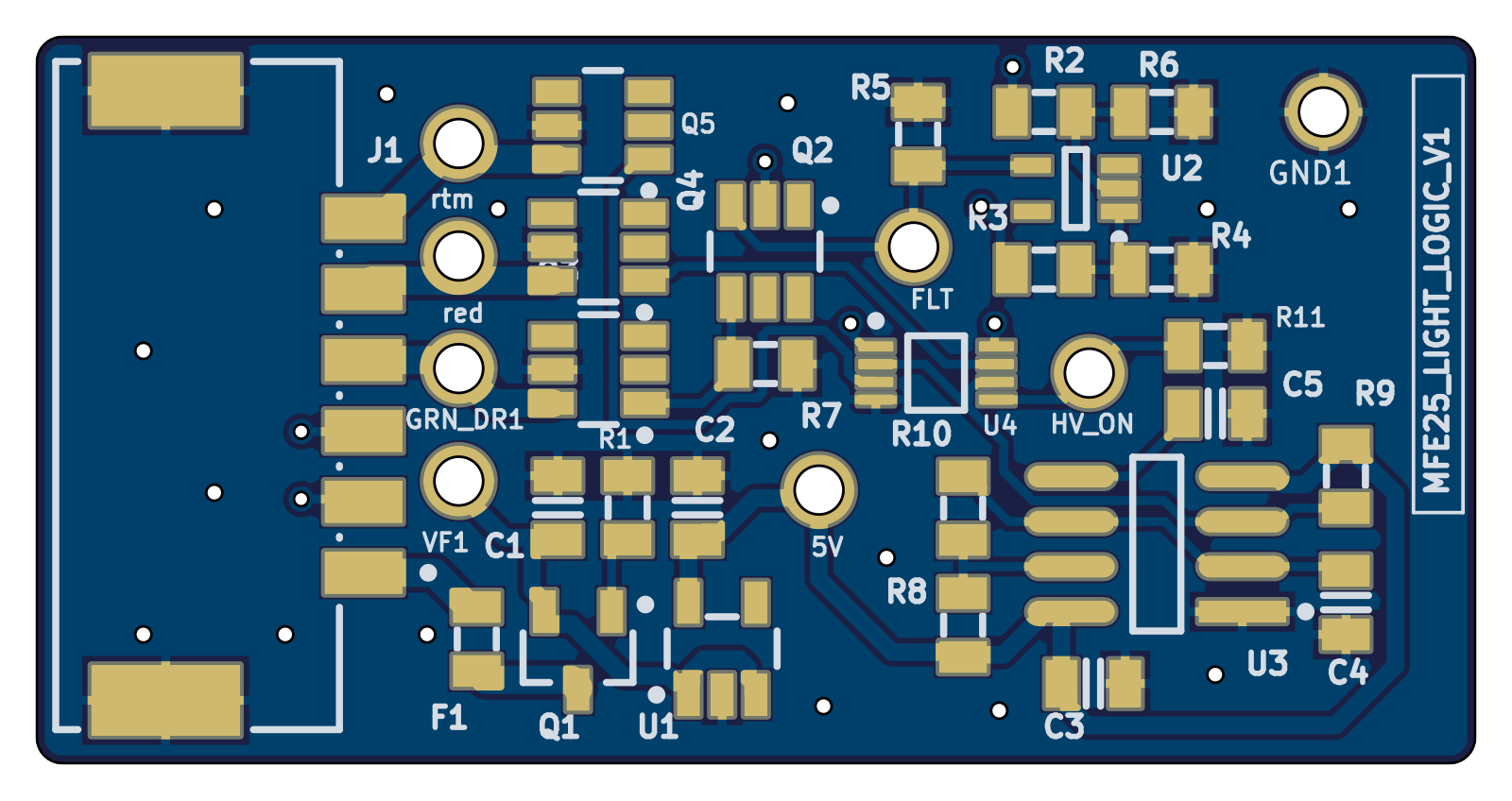 TSIL driver printed circuit board, top view